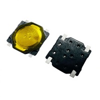 Interrupteur à membrane en plastique 1NO classé IP65, 3,7*3,7*0,35 mm, 4 broches, SMD SMT, interrupteurs tactiles