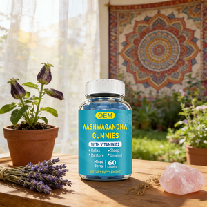 OEM แอชวากันดาจากแอฟริกาใต้ แบบกัมมี่ ช่วยผ่อนคลายและฟื้นฟูร่างกาย อาหารเสริม - Product Image 3