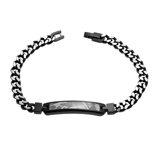 Pulsera de Identificación TIZTI con Cadena de Acero Inoxidable y Meteorito <span class=keywords><strong>Extraterrestre</strong></span> Genuino, Joyería de Moda - Product Image 6