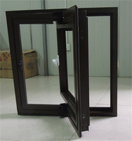 Cadre en Aluminium de haute qualité, fenêtre pivotante verticale avec Double verre, cadre central