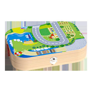 Jouet éducatif populaire : Voiture électrique sur rail, blocs de construction en bois, train magnétique amusant, blocs de ville pour enfants - Product Image 3