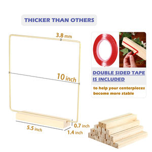 Support de cerceau floral carré personnalisé fait main de 8/10/12/14/16/18/20/22/24 pouces, anneaux métalliques pour centre de table, décorations artisanales, couronnes - Product Image 4