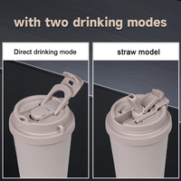 Nueva Taza de Viaje de Acero Inoxidable de 450 ml, Diseño Bonito, Taza Térmica para Café con Asa, Vasos para Todo Tipo de Café