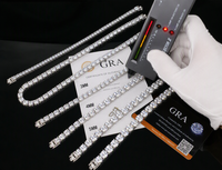 Bracelet Tennis YUNCHENG personnalisé en Moissanite VVS 3mm 4mm 5mm 6mm, en Argent Sterling 925, Bijoux Hip Hop Iced GRA pour Femmes et Hommes