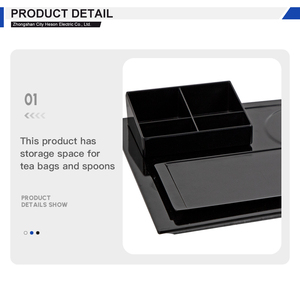 Ensemble bouilloire électrique en acier inoxydable 304 avec plateau <span class=keywords><strong>de</strong></span> bienvenue, contrôle <span class=keywords><strong>de</strong></span> la température, capacité 1,2 L, arrêt automatique et protection anti-ébullition à sec - Product Image 3