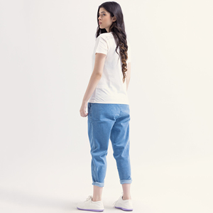 Camisetas de Algodón 100% para Mujer, Tallas Grandes, Personalizables con Logotipo, Venta al Por Mayor, Alta Calidad - Product Image 5