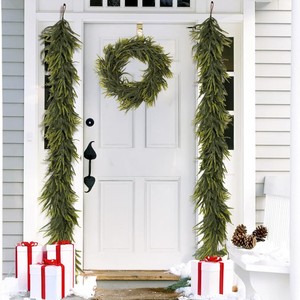 Guirlande de Noël en fleurs artificielles Shengjing, 10 branches de pin, verdure pour la cheminée et la décoration du manteau de cheminée - Product Image 4