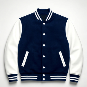 ZEDDISH CLOTHING Abrigo Varsity Premium de Invierno para Hombre, Mezcla de Lana, Moda Urbana, Prenda Exterior Informal, Cuello en V, Logotipo Personalizado en la Parte Delantera - Product Image 3