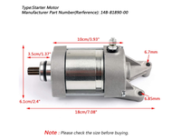 Démarreur de moteur pour Yamaha YZF R1 09-14 14B-81890-00 14B-81890-00-00