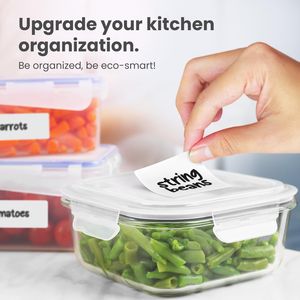 สติกเกอร์ติดขวดแบบกันน้ำสำหรับเก็บอาหาร ป้ายติดขวดแบบเขียนได้ สั่งทำโลโก้ได้ ป้ายติดขวดกันน้ำสำหรับครัว ป้ายติดขวดกันน้ำมัน - Product Image 4