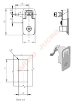 DL726-1 OEM Usine En Gros Top Qualité Avion Serrure Swing poignée affleurante loquet de compression