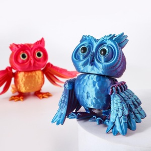 Ornement d'hibou articulé imprimé en 3D 2026, inspiré de l'école de magie, pour la décoration intérieure |   Décoration interactive de chambre et cadeau pour enfant - Product Image 1