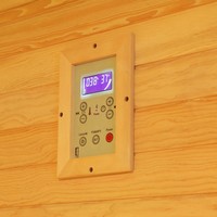 Sauna Tradicional Eléctrica de Infrarrojos para 2 Personas, de Madera Maciza de Hemlock, para Interiores, con Luces de Terapia, para Adultos, con Bañera de Hidromasaje y Masajes