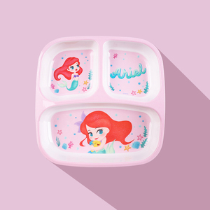 Set da tavola in melamina piccola per bambini sirena <span class=keywords><strong>Disney</strong></span>-regalo Business portatile e riutilizzabile - Product Image 2
