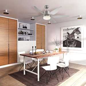 Easycomfort Ventilatore da Soffitto con Luce LED e Telecomando Incluso, 6 Velocità, Silenzioso e Reversibile, ? 132x43cm - Product Image 2