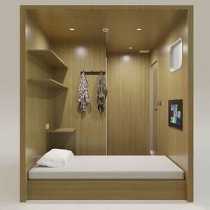 WE Estilo moderno Caja de cápsulas de moda duradera Cama para dormir con puerta para hotel Albergue juvenil y <span class=keywords><strong>Aeropuerto</strong></span> - Product Image 4