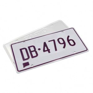 Plaque d'immatriculation de voiture personnalisée en aluminium blanc de taille européenne, avec film réfléchissant gaufré, vente en gros - Product Image 2