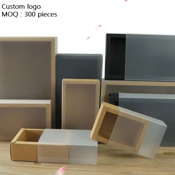 Caixa de presente gaveta de papel para cosméticos, caixa branca de gavetas para presente