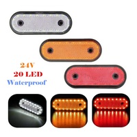 Nouveau dégagement 24V 30LED feux de position latéraux étanches avertissement indicateur de queue clignotants pour camions remorques fourgons bus