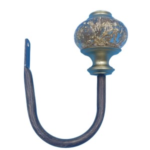 U Shape Resin <b>Curtain</b> Hook 58 Inch Brown Traditional Wall Mount For All <b>Curtains</b> - Product Image 5