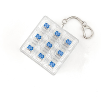 Ensemble de porte-clés lumineux créatifs à 9 touches, personnalisables UV, pour jouets à déballer, en plastique, réutilisables, légers, gadget anti-stress