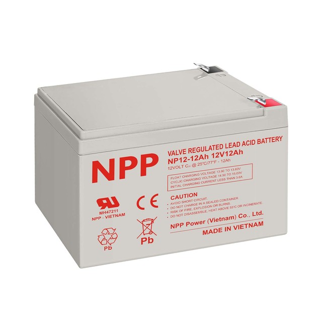 NPP Battery NP12-12AH 12V Emergency Power Supply with Long Battery Life and Large Capacity UPS Power Supply