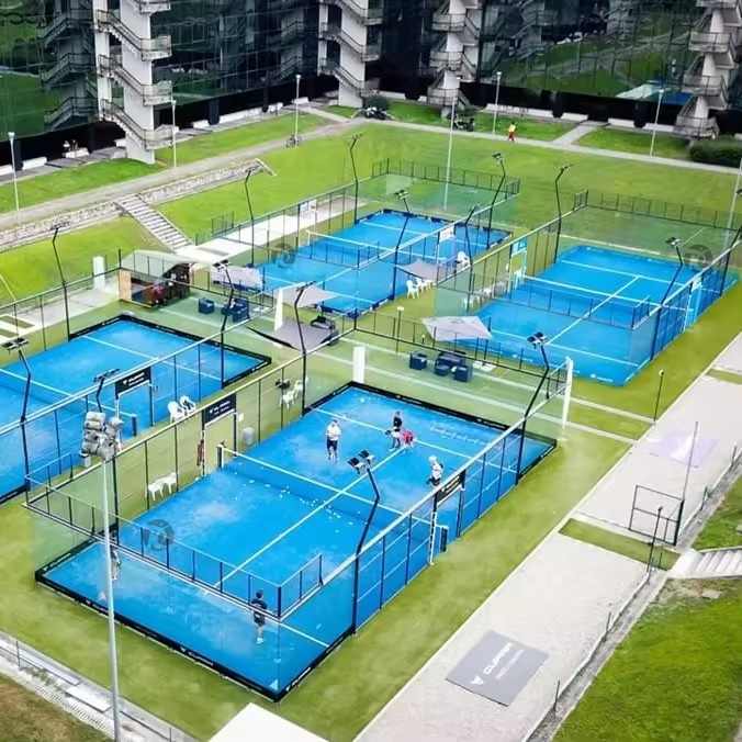 Stadium equipment paddle court panoramic artificial grass padel tennis
