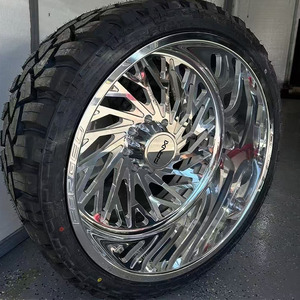 Ruedas Forjadas KYKY Pulidas Nuevas 22x12 24x12 24x14 26x16 28x16 con Tapas Centrales Flotantes 6x5.5/8x6.5/8x165.1/8x170 Ruedas Forjadas para Camionetas - Product Image 1