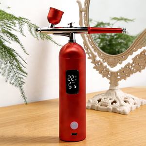 Kit d'aérographe rechargeable à gravité à double action, arrêt automatique, outil de haute précision pour la décoration de gâteaux, modèles miniatures/échelle - Product Image 1