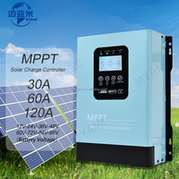 Controlador de Carga Solar MPPT MYAMI 30A, Corriente de Carga Automática 12V/24V/36V/48V, Cargador Solar MPPT de Alta Eficiencia para Uso Doméstico/Agrícola