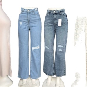 <span class=keywords><strong>Jeans</strong></span> <span class=keywords><strong>Cargo</strong></span> da <span class=keywords><strong>Donna</strong></span> Invernali a Vita Media, Gamba Larga, in Denim, Asciugatura Rapida, Spandex/Cotone, Stile Americano Retrò - Product Image 5