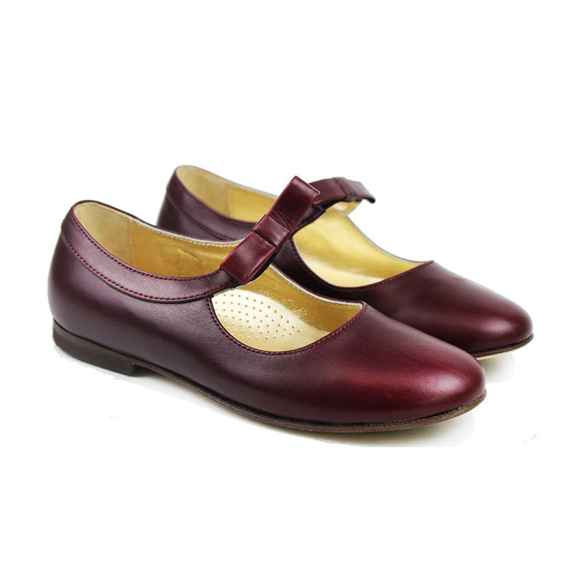 Choozii Burgundy Leather Mary Jane Shoes Party Daily Wear