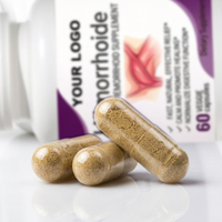 Capsules de soutien pour les hémorroïdes, complément digestif à base de plantes, formule naturelle pour le bien-être intestinal, marque privée OEM ODM