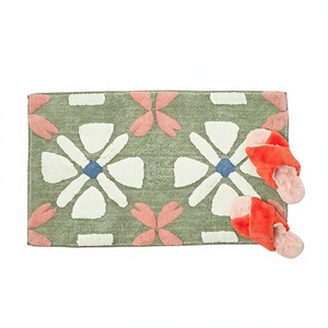 Alfombrillas de Baño Florales de Lujo, de Algodón Puro, Ecológicas, Resistentes y Duraderas, con Garantía de Calidad, Precios al por Mayor, Lavables a Máquina - Product Image 1
