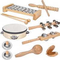 Wooden Musical Instruments Set, Percussion Set with Xylophone Educational Music Toys for Kids and Toddlers