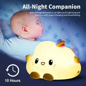 חם למכור חמוד בהיר תינוק ענן לילה אור סיליקון מנורת לילדים חדר Kawaii עבור תינוק ילדים יום הולדת מתנות