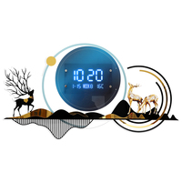 Horloge murale numérique créative en acrylique, design mural moderne, décoration intérieure, peinture, 80*45cm, horloge silencieuse, art mural nordique
