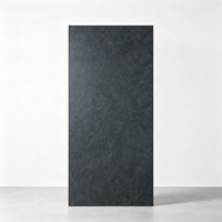 Dalle en pierre frittée 1200x2700x6mm gris foncé, aspect grès pleine masse avec texture naturelle fluide pour murs et sols modernes de luxe
