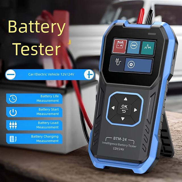 FNIRSI BTM-24 Handheld Automotive Battery Tester, CCA Battery Analyzer for Garage Workshop Truck & Vehicle Battery Diagnosis