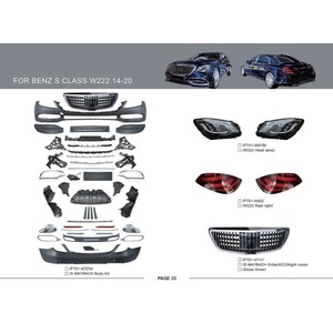 Kit de Carrocería Modificado para <span class=keywords><strong>Mercedes</strong></span> Benz W222 a Estilo <span class=keywords><strong>MAYBACH</strong></span> + Faros Delanteros + Faros Traseros 2014-2020 - Product Image 6