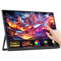 Moniteur portable Eimio 21,5 pouces à double écran tactile, extension d'écran pour ordinateur portable, IPS, Type-C, Plug and Play, écran de voyage pour le bureau, OEM ODM