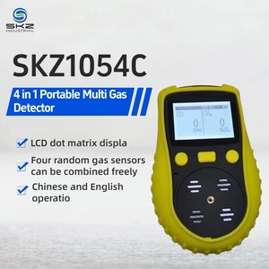 เครื่องตรวจจับก๊าซหลายชนิดแบบพกพา SKZ1054C 4 in 1 หน้าจอ LCD 128*128 สำหรับตรวจจับ CO H2S O2 EX ตรวจวัดการรั่วไหลของก๊าซที่ติดไฟได้ - Product Image 1