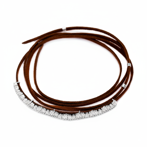 Baguette Charm <b>Black</b> <b>String</b> Wholesale 925 Sterling Silver Fashion Adjustable Velvet <b>Necklace</b> Chocker for Women - Product Image 2
