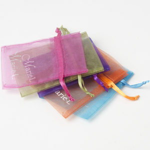 Bolsa con cordón de organza para regalos de joyería Bolsa de regalos de Navidad - Product Image 4
