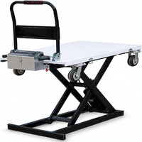Chariot élévateur à ciseaux électrique portable pour atelier et garage, chariot de manutention mobile, table élévatrice hydraulique électrique