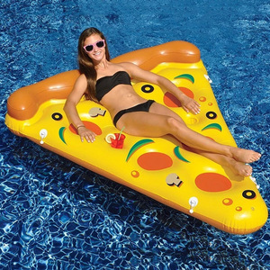 Nouveau style personnalisé : Grand matelas flottant gonflable en PVC jaune pour adultes, idéal pour les fêtes au bord de la piscine, accessoire photo - Product Image 1