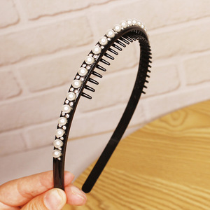 <span class=keywords><strong>Serre</strong></span>-<span class=keywords><strong>tête</strong></span> fixateur de cheveux en perles avec pince à cheveux ondulée rétro, vente en gros, nouveau style classique tendance sur internet, avec <span class=keywords><strong>peigne</strong></span> à cheveux - Product Image 1