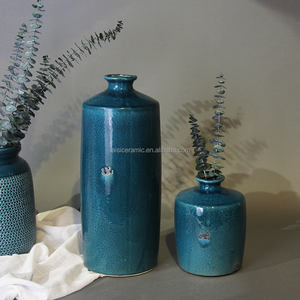 V142b nordic כפרי פרח לבן עץ קרמיקה ייצור <span class=keywords><strong>shabby</strong></span> שיק מקורה קישוט מקורה אגרטל גדול קנטון - Product Image 5