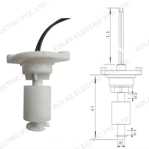 Sensor de Nivel de Líquido Industrial KOLAS FAST-47LP-F30, Interruptor Magnético de Plástico, Controlador de Nivel de Agua con Flotador - Product Image 1