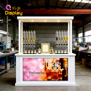 Espositore Mobile per Profumi Smontabile, Chiosco Personalizzato per Profumeria con Illuminazione LED, <span class=keywords><strong>Design</strong></span> d'Interni per Showroom con Scaffali - Product Image 2